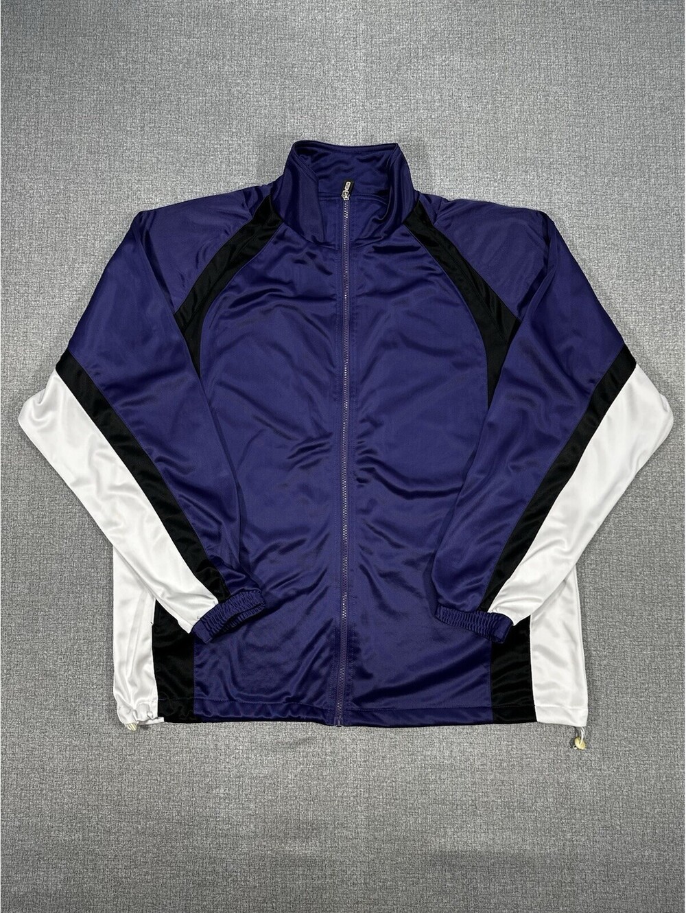 GTM Sportswear Track Jacket Men’s XL Purple Black White Full Zip Athletic